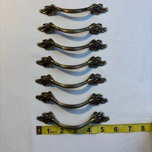 7 Amerock Brass Drawer Handles Pulls Arch 1331
